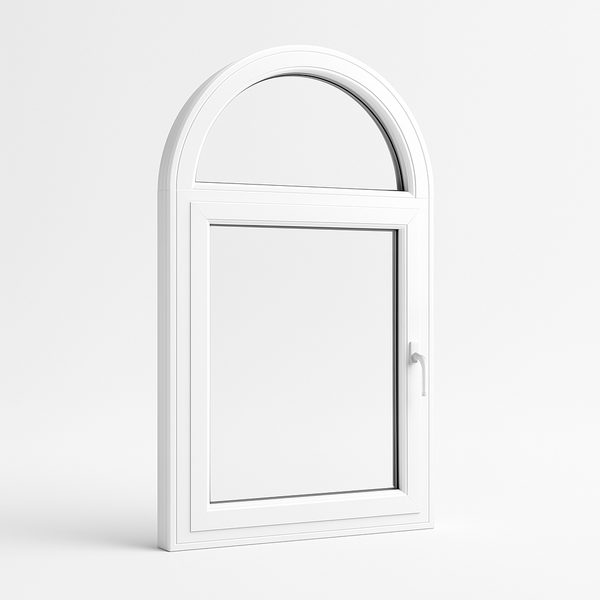 Illustration of a white vinyl custom shape window