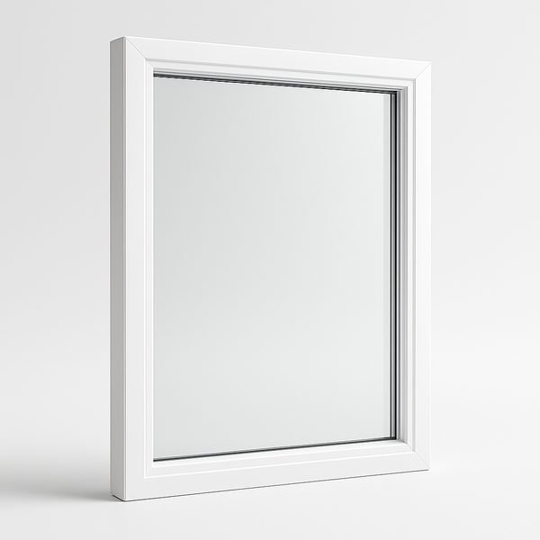 Illustration of a white vinyl picture window
